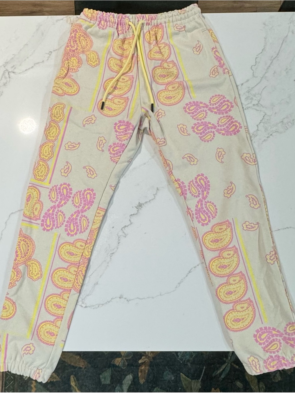 Bananas Monkey Bone/Yellow/Pink Paisley Heavyweight Sweatpants
